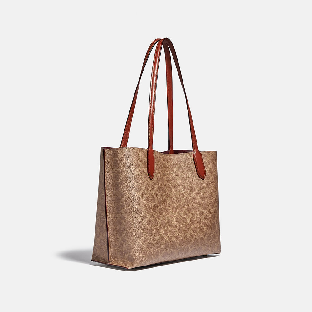 Bolsa Willow Tote Signature Coach Marrom - coach