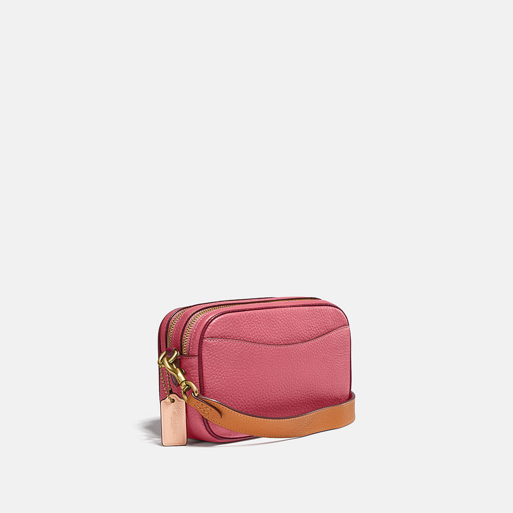 coach mini camera bolsa pink