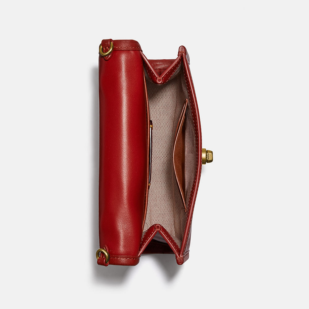 Bolsa Kip Turnlock Crossbody Coach Vermelho - coach