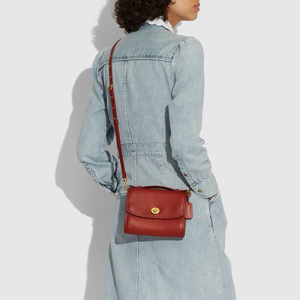 ココ Bolsa Kip Turnlock Crossbody Coach Vermelho - coach