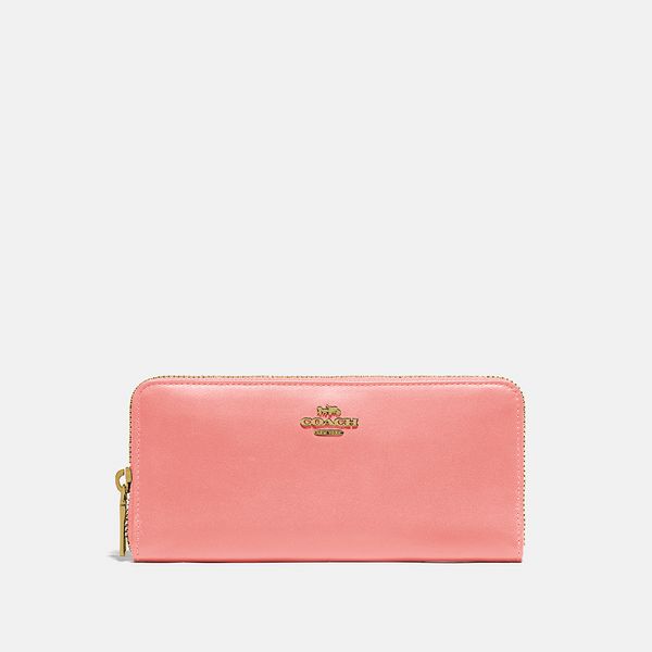 Carteira Slim Accordion Zip Coach - Rosa