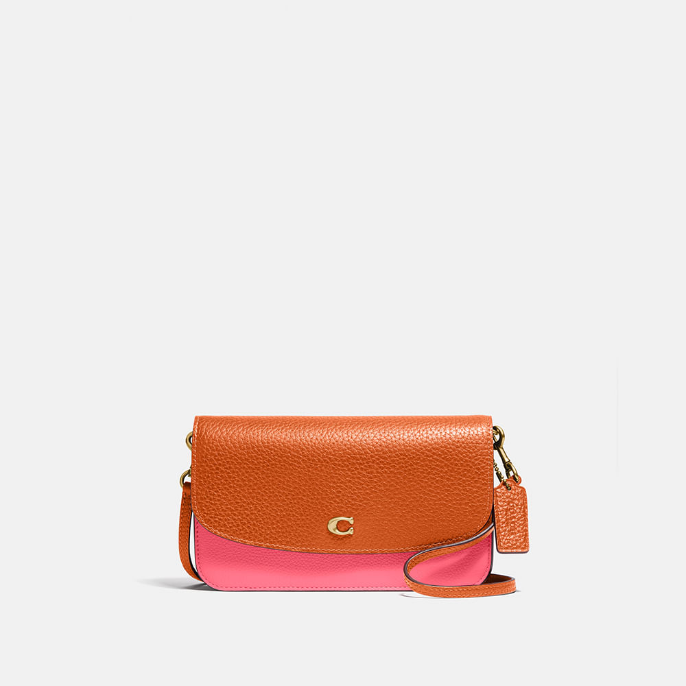 red leather coach bolsa