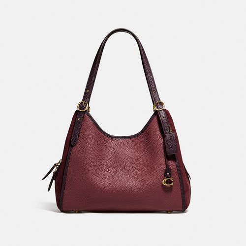 coach turnlock edie shoulder bolsa in pebble leather