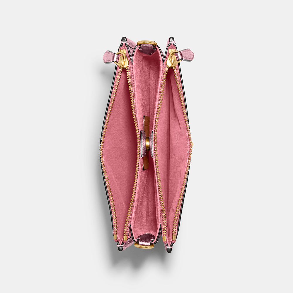 Bolsa Slim Turnlock Crossbody Coach Rosa - coach