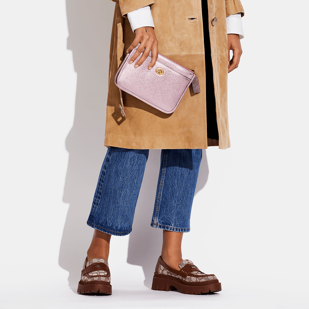 Bolsa Slim Turnlock Crossbody Coach Rosa - coach