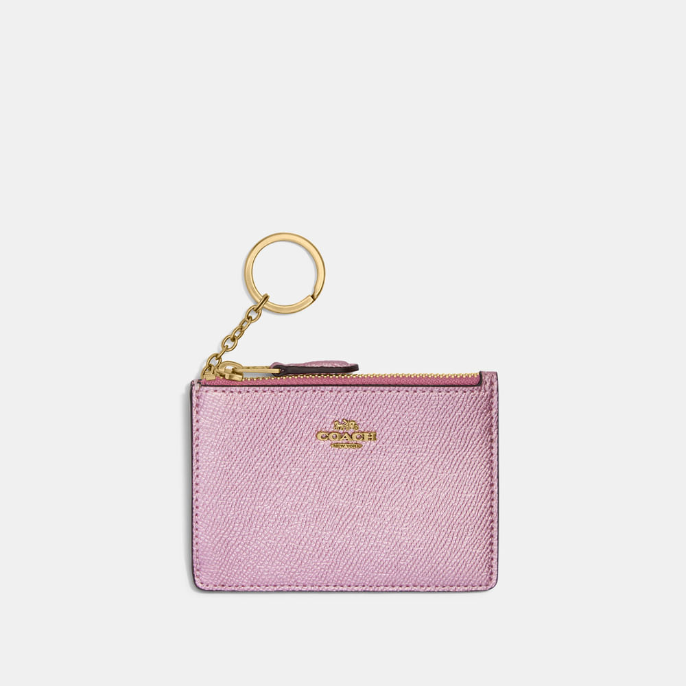 coach skinny wallet pink