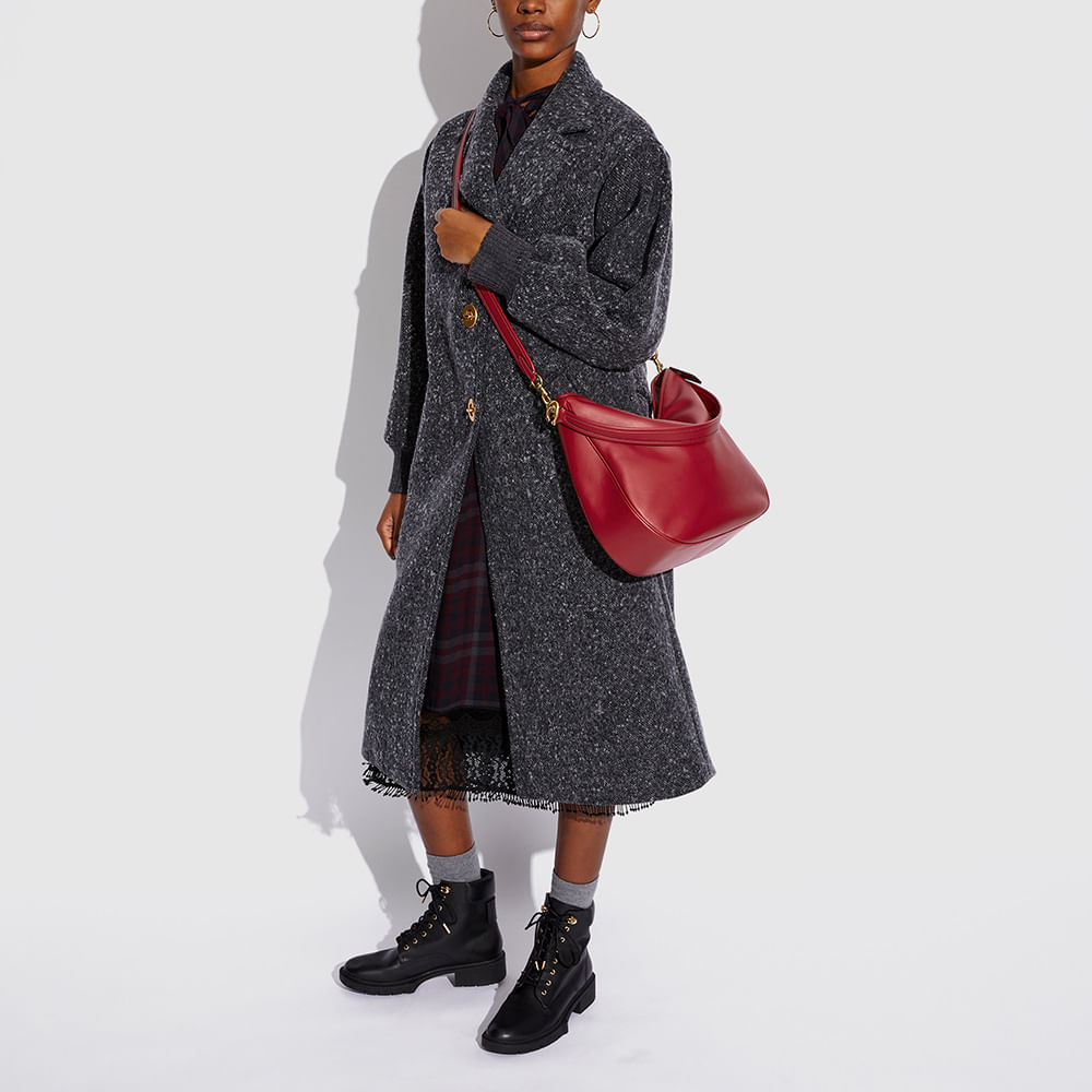 Bolsa Soft Tabby Hobo Coach Vermelho - coach