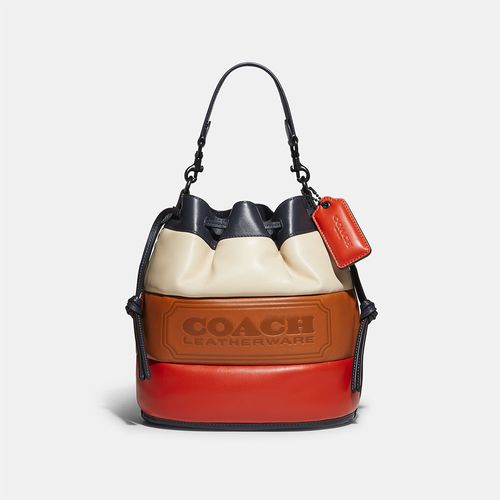 coach brown bucket bolsa