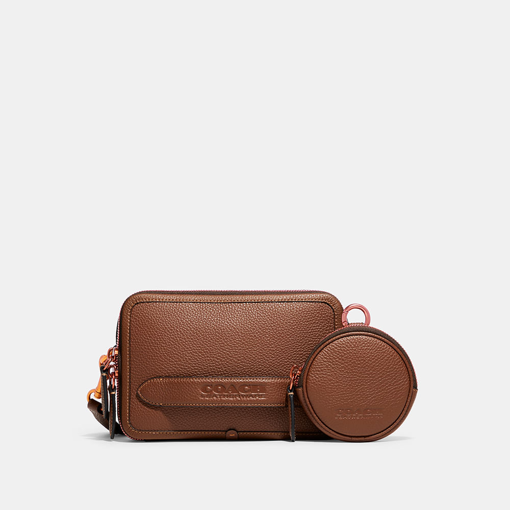 Bolsa Charter Crossbody Chain Coach Marrom coach