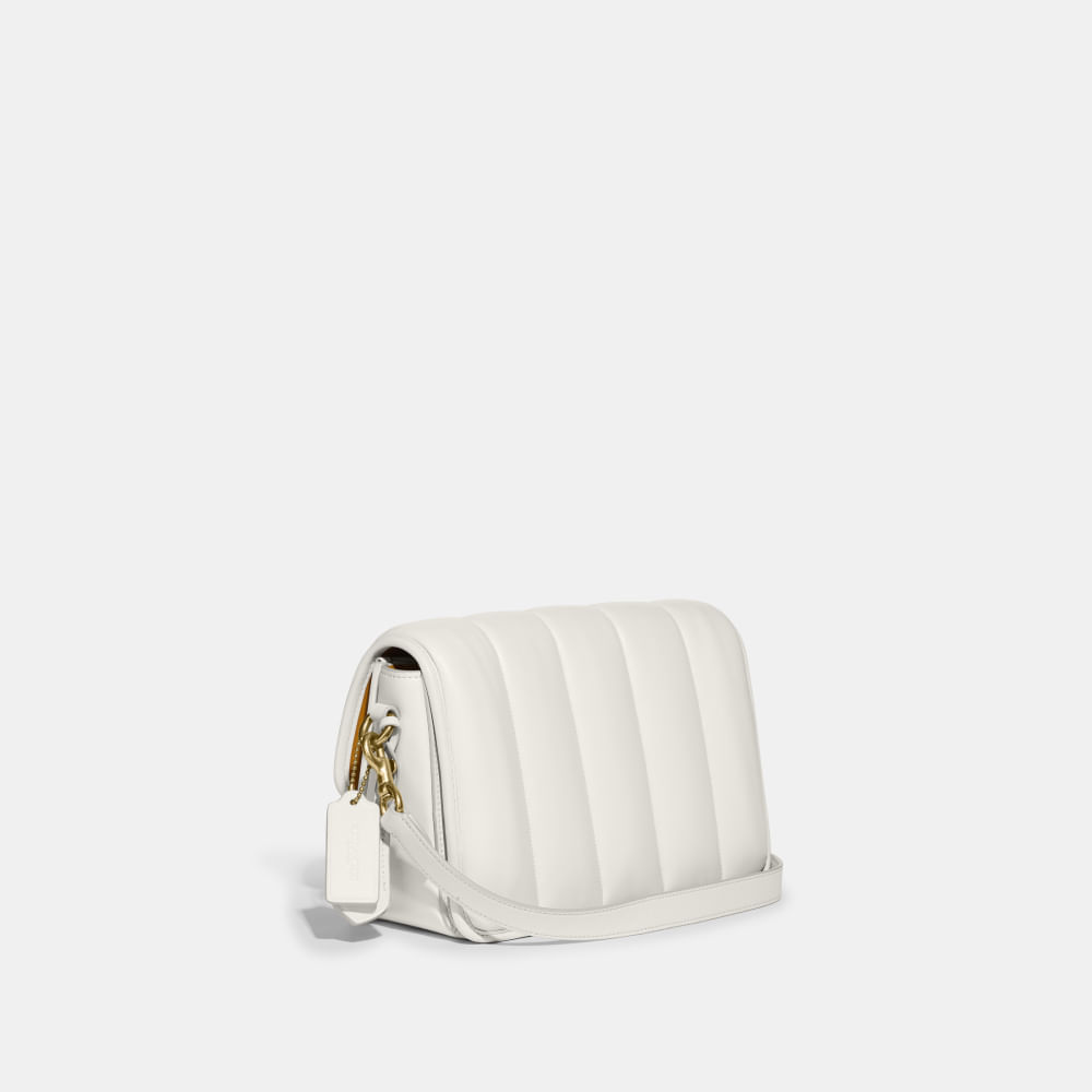 Bolsa Studio Shoulder Quilting Coach Branco - coach