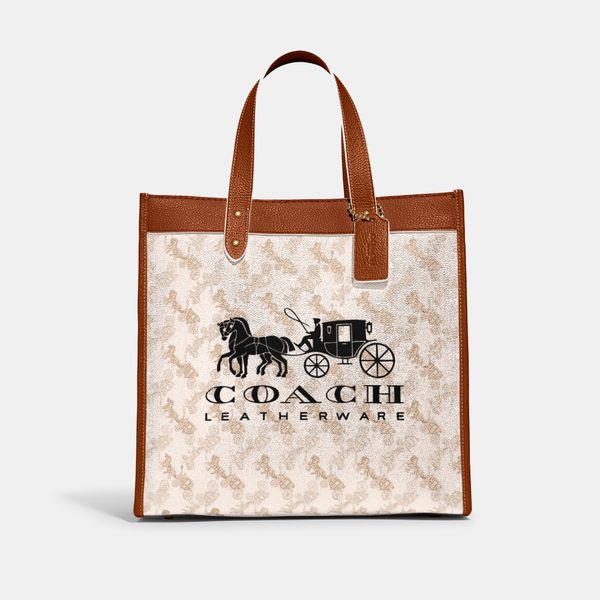 Bolsa Field Tote Horse and Carriage Coach - Bege