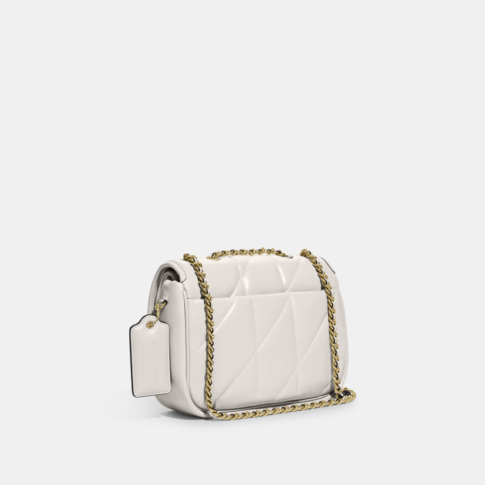Bolsa Pillow Madison Shoulder Bag Quilting Coach Branco coach
