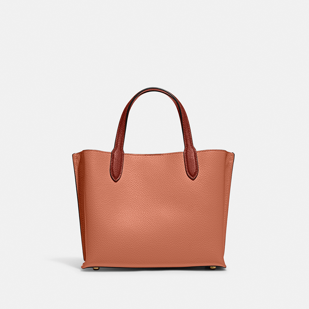 Bolsa Willow Tote 24 Colorblock Coach Coral coach