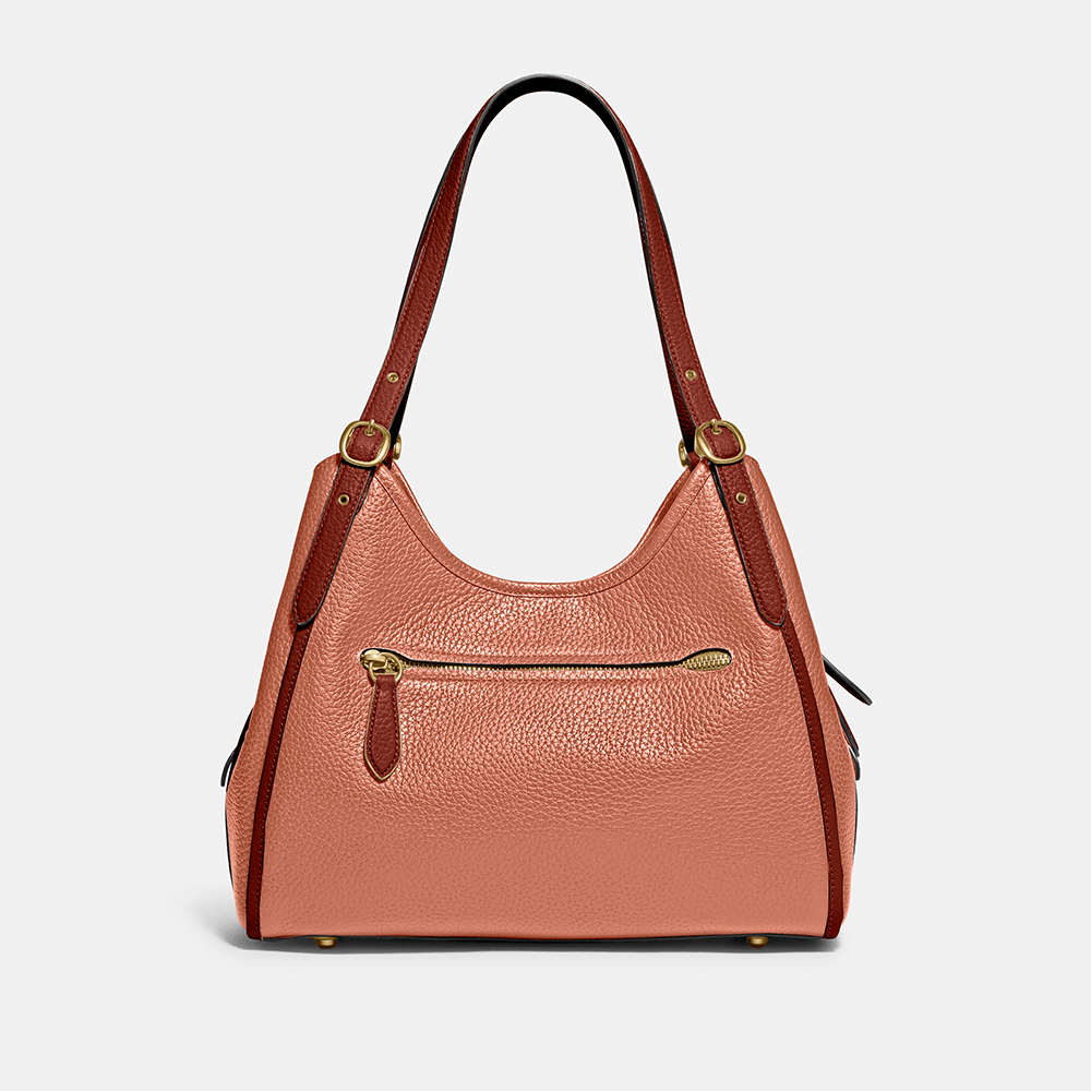 Bolsa Lori Shoulder Colorblock Coach Coral coach
