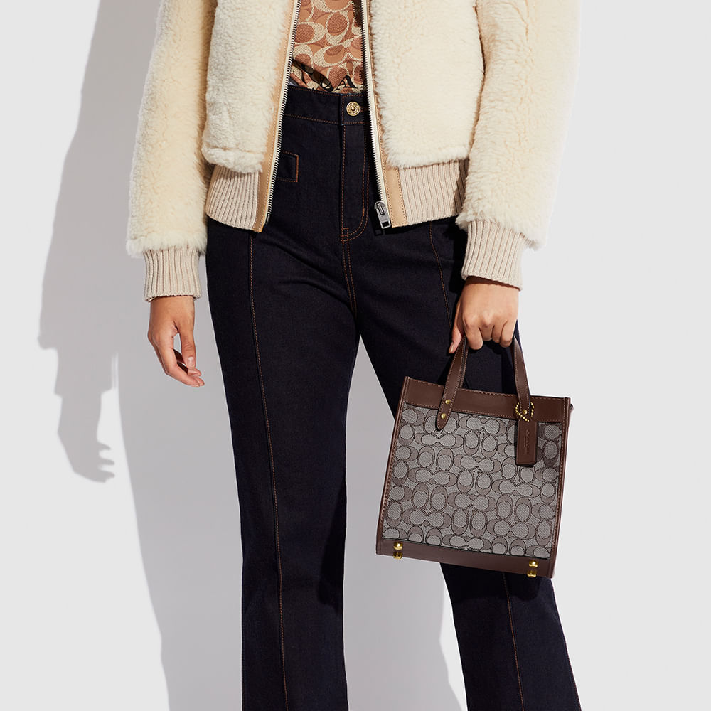 COACH コーチ Bolsa Field Tote 22 Coach Marrom - coach