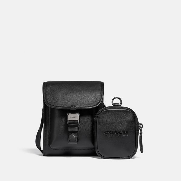 Bolsa Charter North South Crossbody Hybrid Pouch Coach - Preto