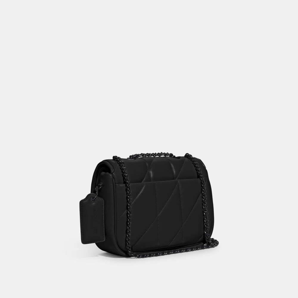 Bolsa Pillow Madison Shoulder Bag Quilting Coach Preto - coach