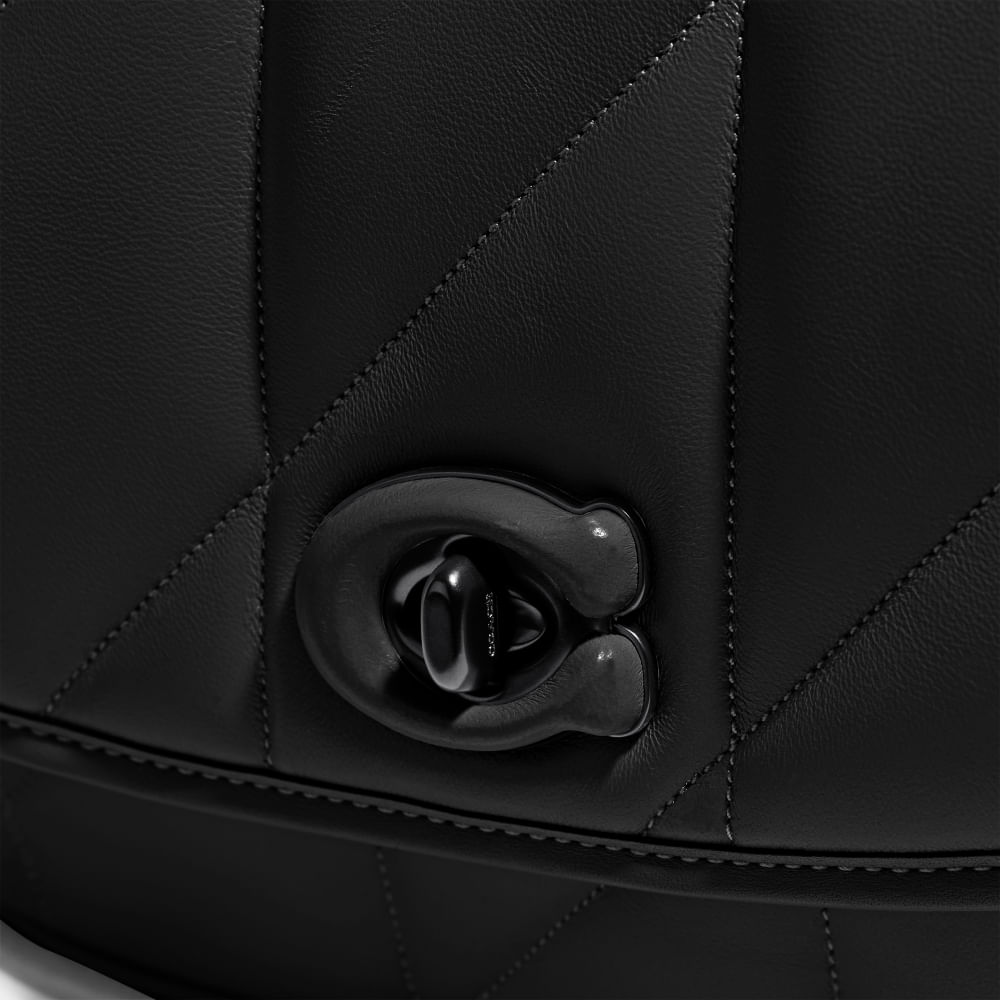 Bolsa Pillow Madison Shoulder Bag Quilting Coach Preto coach