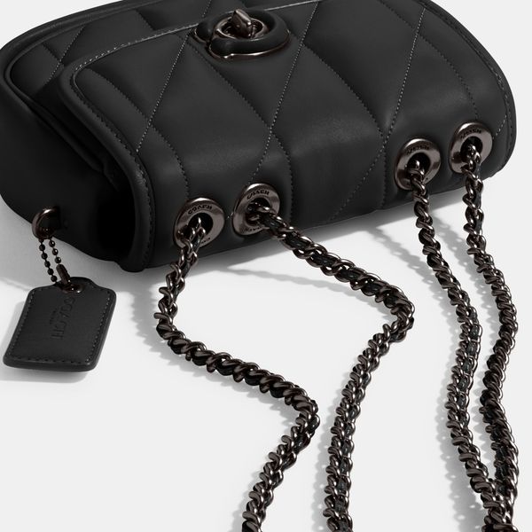 Bolsa Pillow Madison Shoulder Bag 18 Quilting Coach Preto - coach