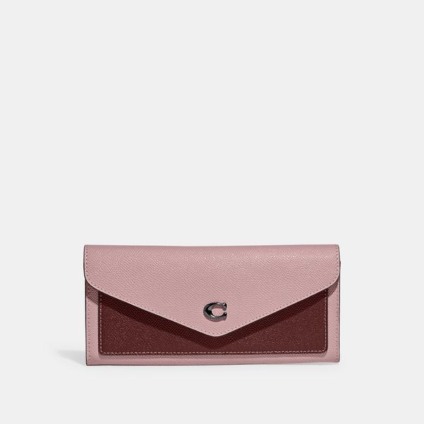 Carteira Wyn Soft Wallet Coach - Rosa