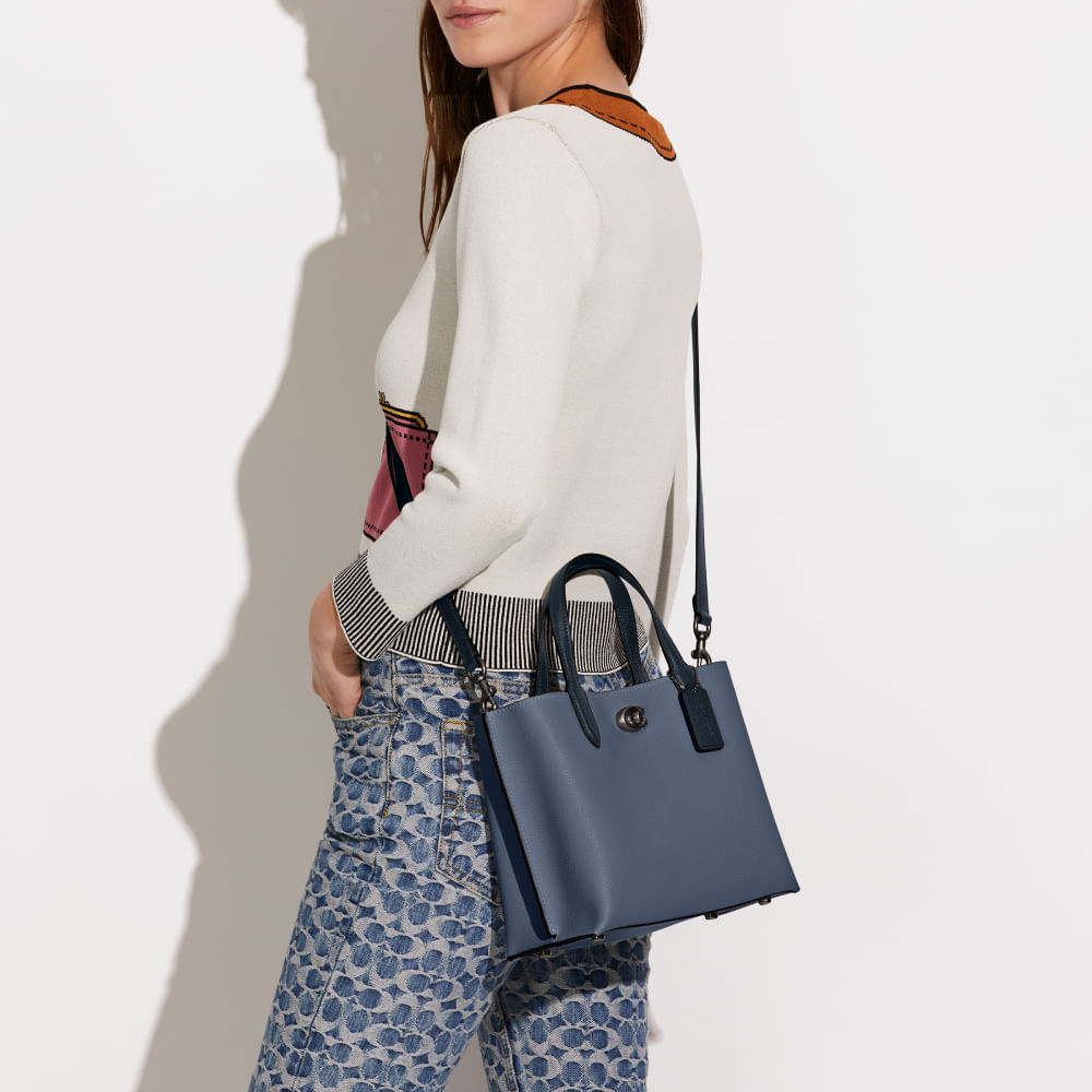 発売モデル COACH Willow Tote 24 colorblock カラーブロック