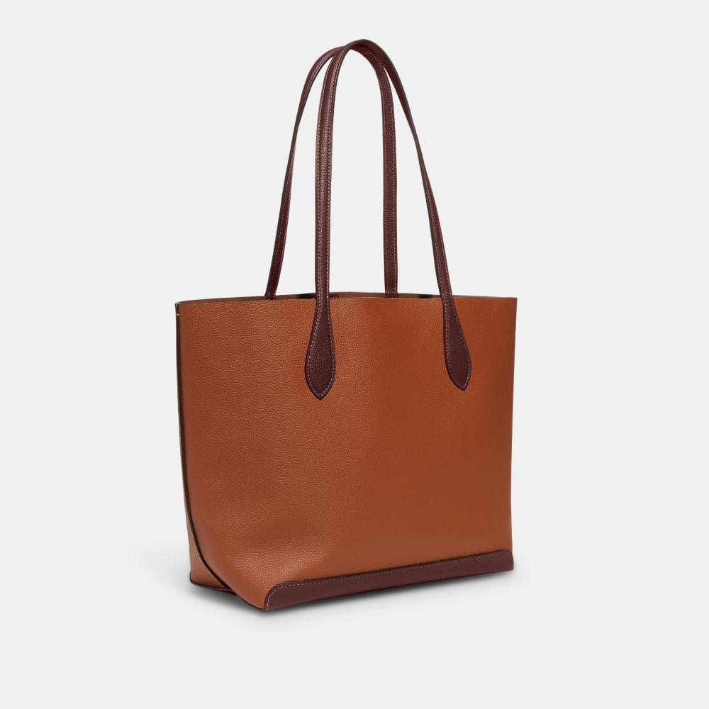Bolsa Kia Tote Colorblock Coach Marrom - coach