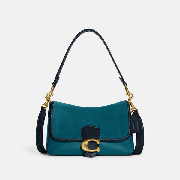 Bolsa Soft Tabby Colorblock Coach - Azul