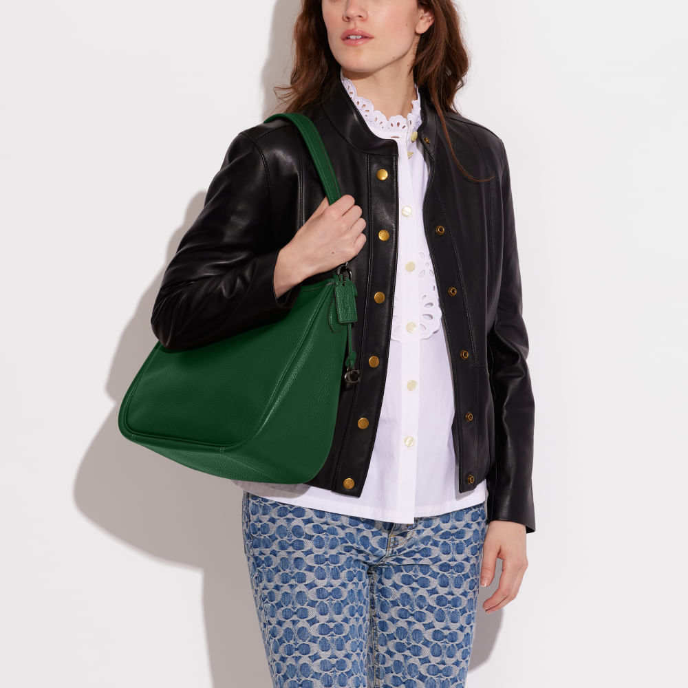 Bolsa Cary Shoulder Coach Verde coach