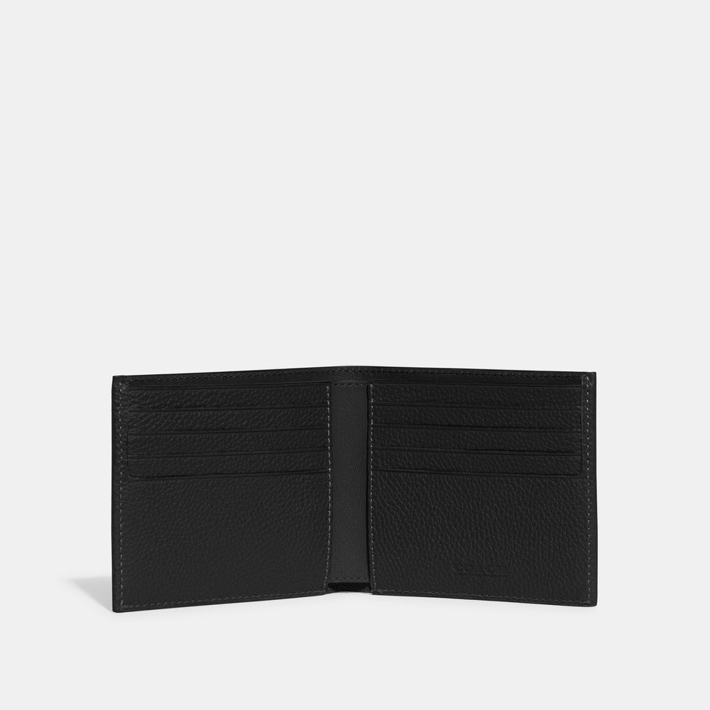Carteira Double Billfold Coach Preto - coach