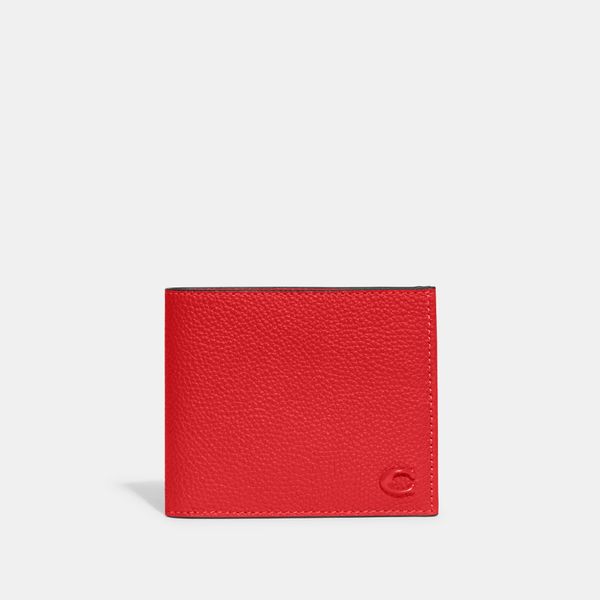 Carteira Double Billfold Coach - Vermelho