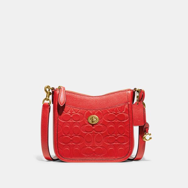 Bolsa Chaise Crossbody 19 Signature Leather Coach - Vermelho