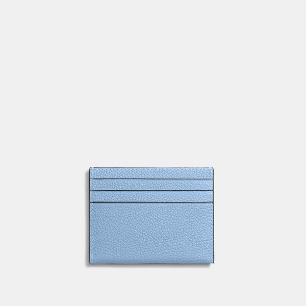 Porta-Cartões Azul Flat: Seis Compartimentos de Cartões - coach