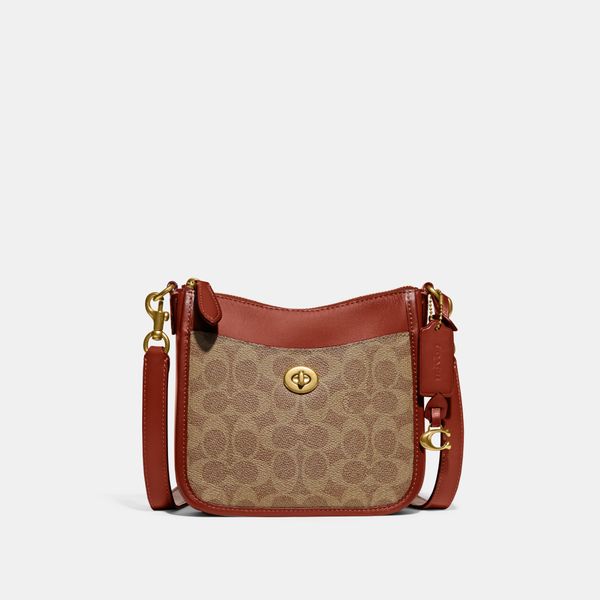 Bolsa Chaise Crossbody 19 Signature Coach - Marrom