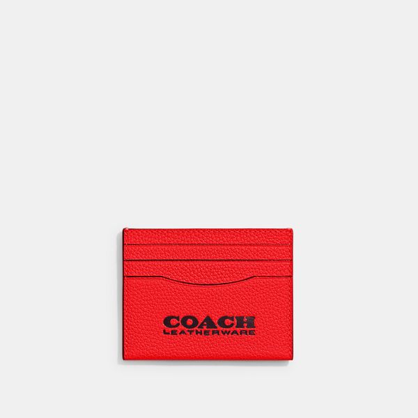 Porta Cartão Flat Coach - Vermelho