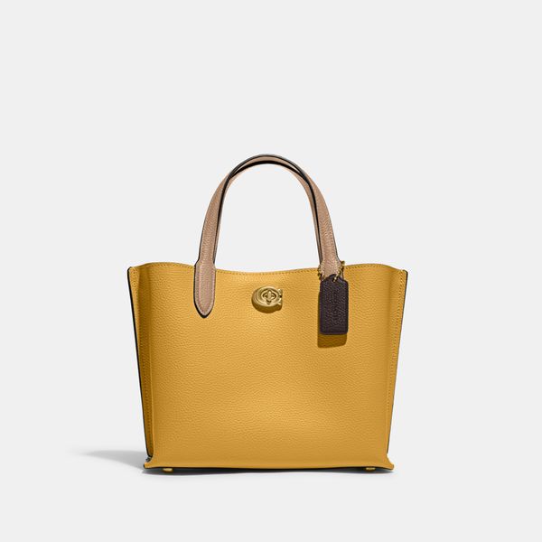 Bolsa Willow Tote 24 Colorblock Coach - Amarelo