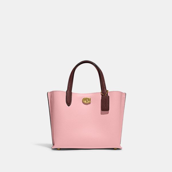 Bolsa Willow Tote 24 Colorblock Coach - Rosa