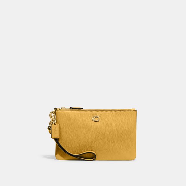 Bolsa de Mão Wristlet Coach - Amarelo