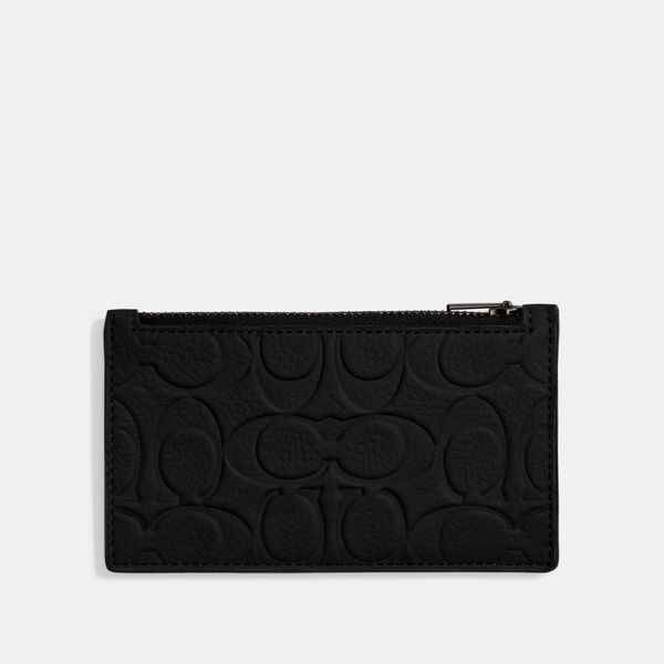Porta-Cartões Zip Signature Coach - Preto