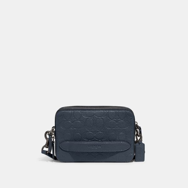 Bolsa Charter Crossbody Signature Coach - Azul