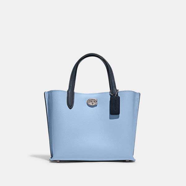 Bolsa Willow Tote 24 Colorblock Coach - Azul