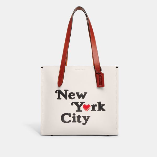 Bolsa Relay Tote 34 New York City Coach - Off White