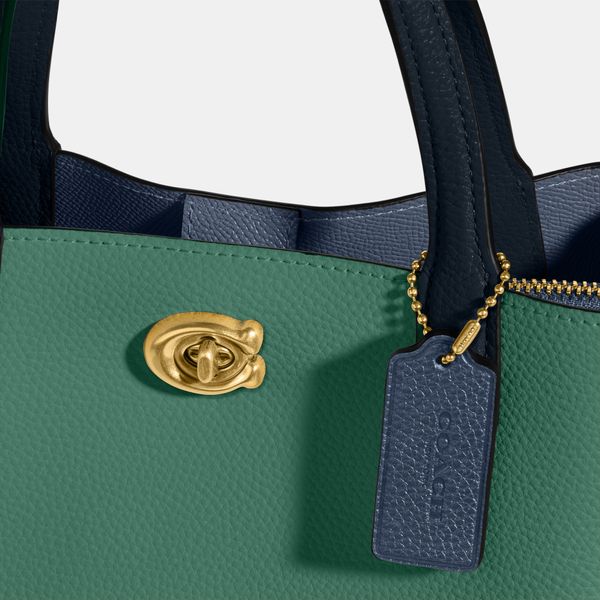 Bolsa Willow Tote 24 Colorblock Coach Verde coach