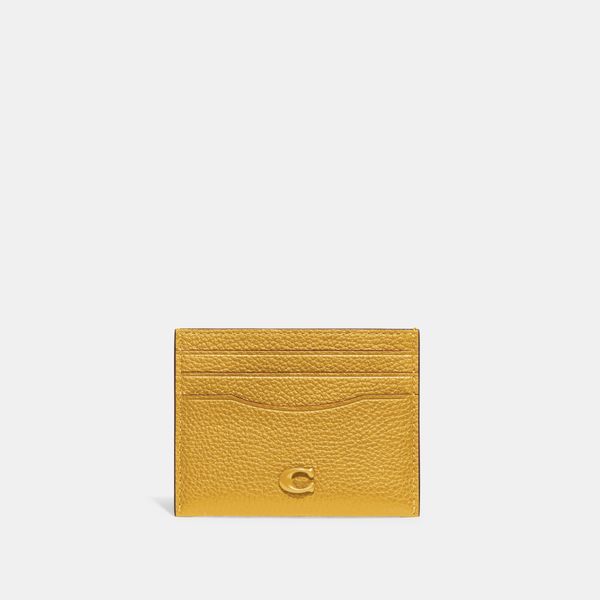 Porta Cartão Card Case Coach - Amarelo