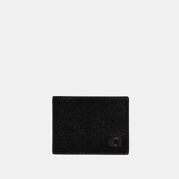 Carteira Slim Billfold Coach - Preto