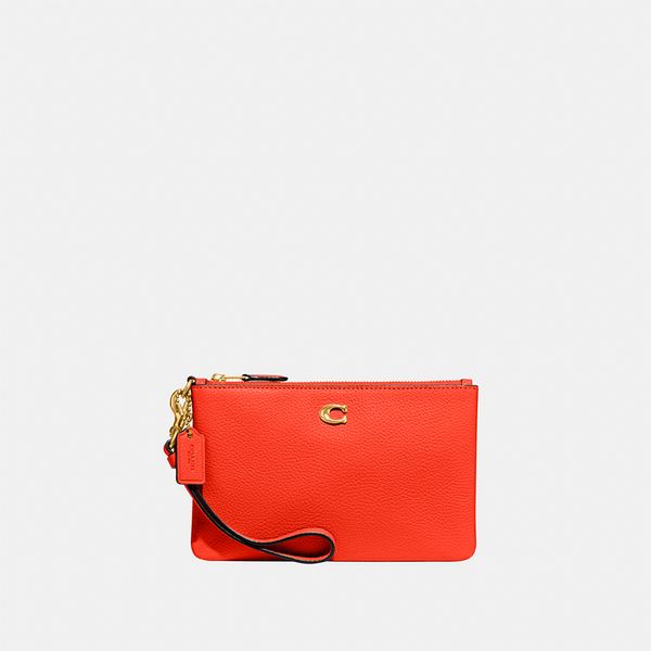 Bolsa de Mão Small Wristlet Coach - Laranja