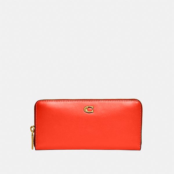 Carteira Slim Accordion Zip - Laranja