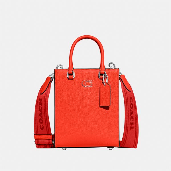 Bolsa Tote 16 Signature Detail Coach - Laranja