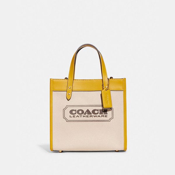 Bolsa Field Tote 22 Coach - Amarelo