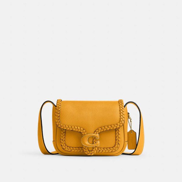 Bolsa Tabby Messenger Com Trançado 19 Coach - Amarelo