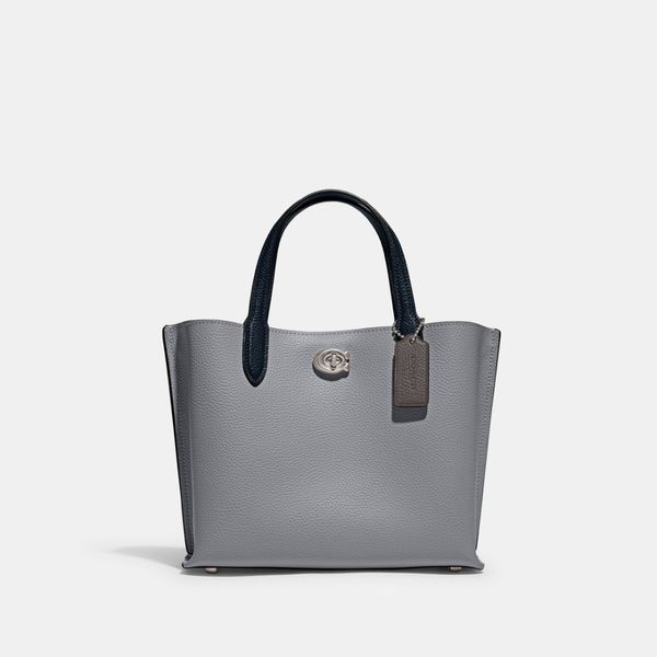 Bolsa Willow Tote 24 Colorblock Coach - CINZA